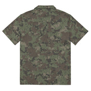 Splittermuster Fractal Rain CAMO Unisex Short-Sleeve Button Shirt - Button-Up