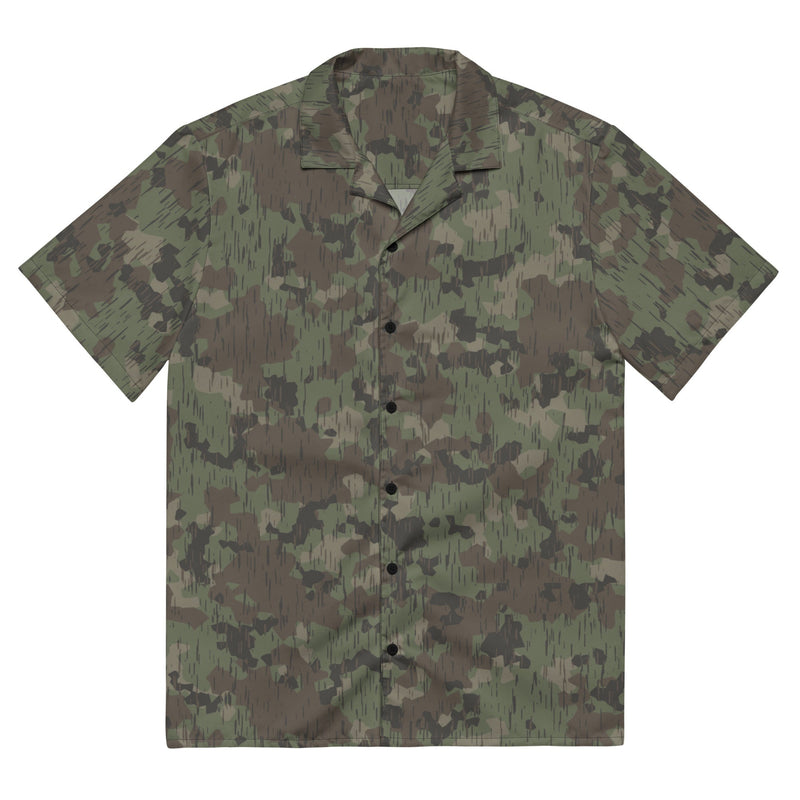 Splittermuster Fractal Rain CAMO Unisex Short-Sleeve Button Shirt - 2XS - Button-Up