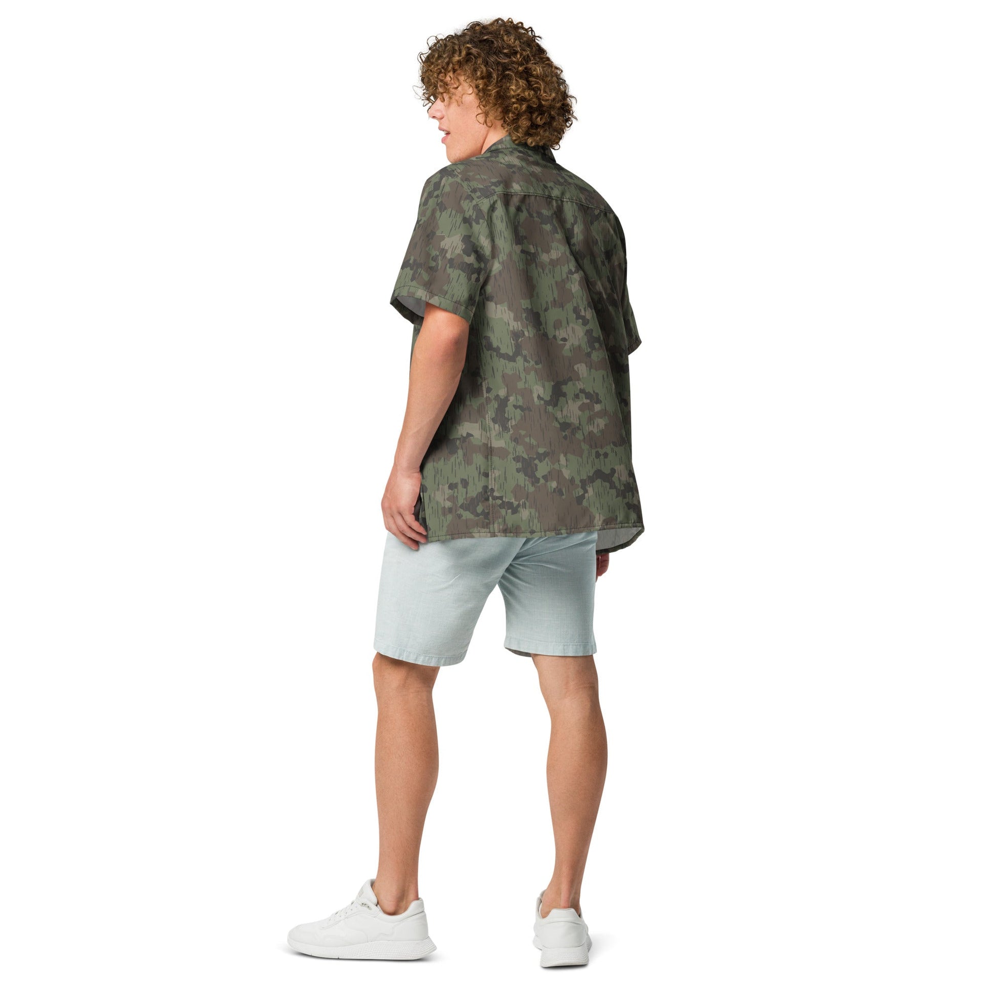 German Splittermuster Fractal Rain CAMO Unisex button shirt - Button Shirts