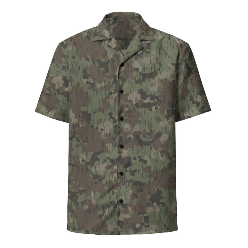 Splittermuster Fractal Rain CAMO Unisex Short-Sleeve Button Shirt - Button-Up