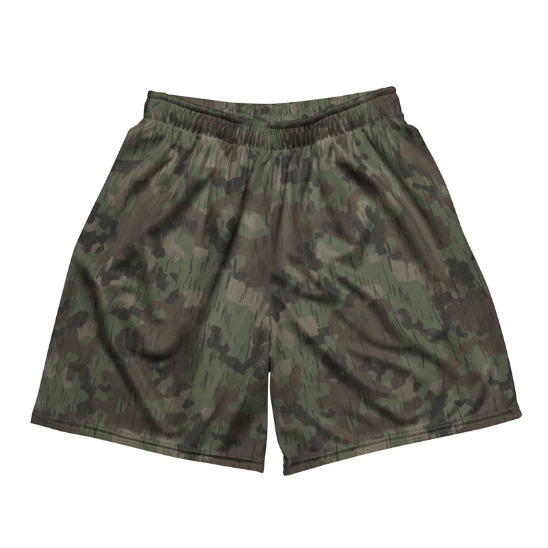 Splittermuster Fractal Rain CAMO Unisex Mesh Shorts - 2XS