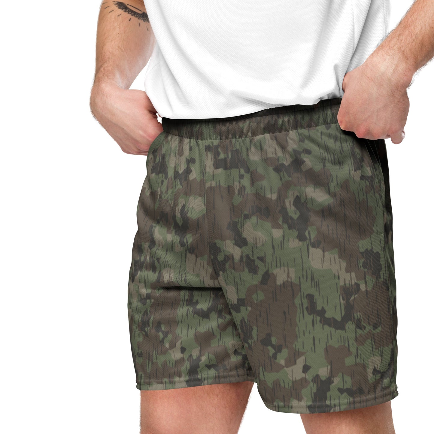 German Splittermuster Fractal Rain CAMO Unisex mesh shorts - Mesh Shorts