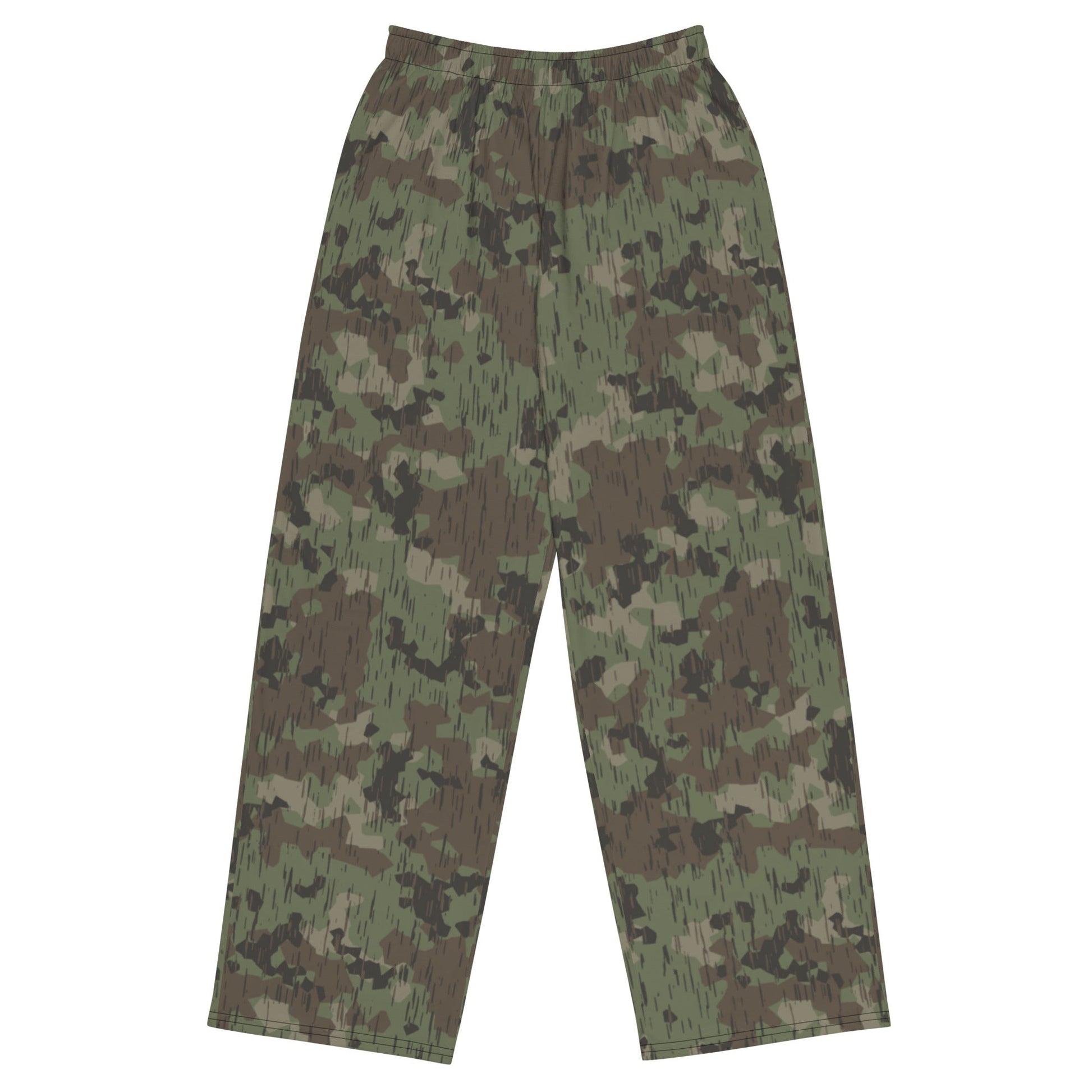 German Splittermuster Fractal Rain CAMO unisex wide-leg pants - 2XS - Wide-leg Pants