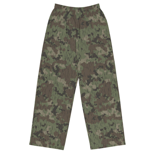 German Splittermuster Fractal Rain CAMO unisex wide-leg pants - 2XS - Wide-leg Pants