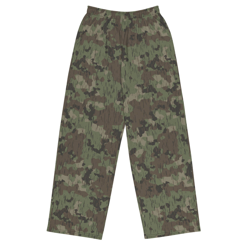 Splittermuster Fractal Rain CAMO Unisex Wide-Leg Leisure Pants - 2XS