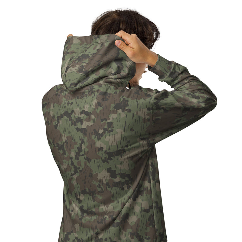 Splittermuster Fractal Rain CAMO Unisex Zip Hoodie