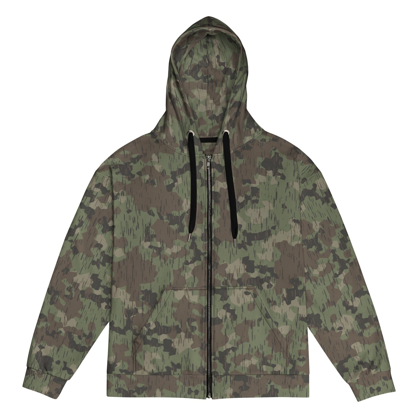 German Splittermuster Fractal Rain CAMO Unisex zip hoodie - 2XS - Zip Hoodies