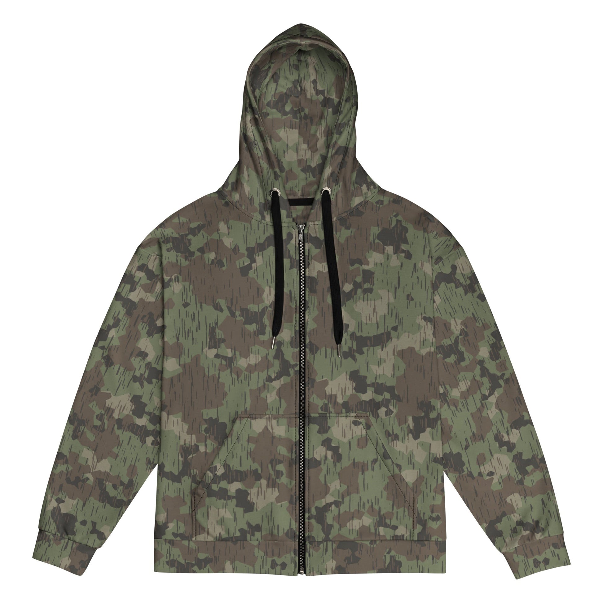 German Splittermuster Fractal Rain CAMO Unisex zip hoodie - 2XS - Zip Hoodies