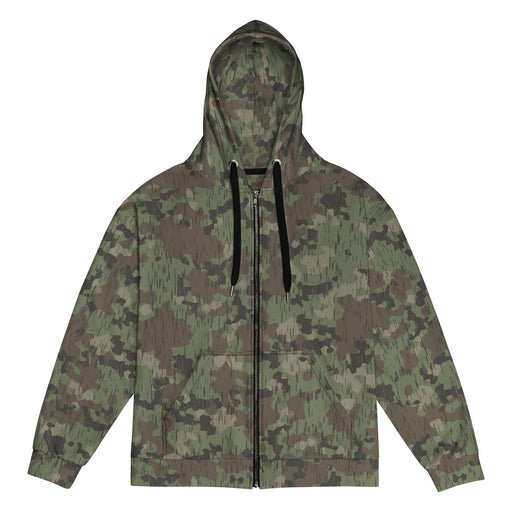 Splittermuster Fractal Rain CAMO Unisex Zip Hoodie - 2XS