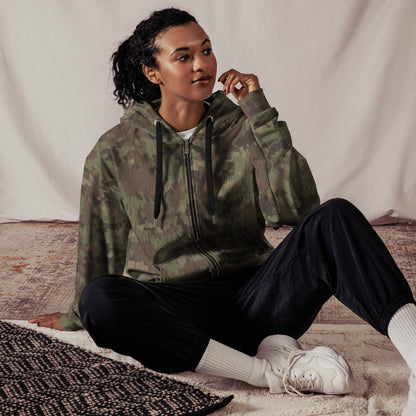 German Splittermuster Fractal Rain CAMO Unisex zip hoodie - Zip Hoodies