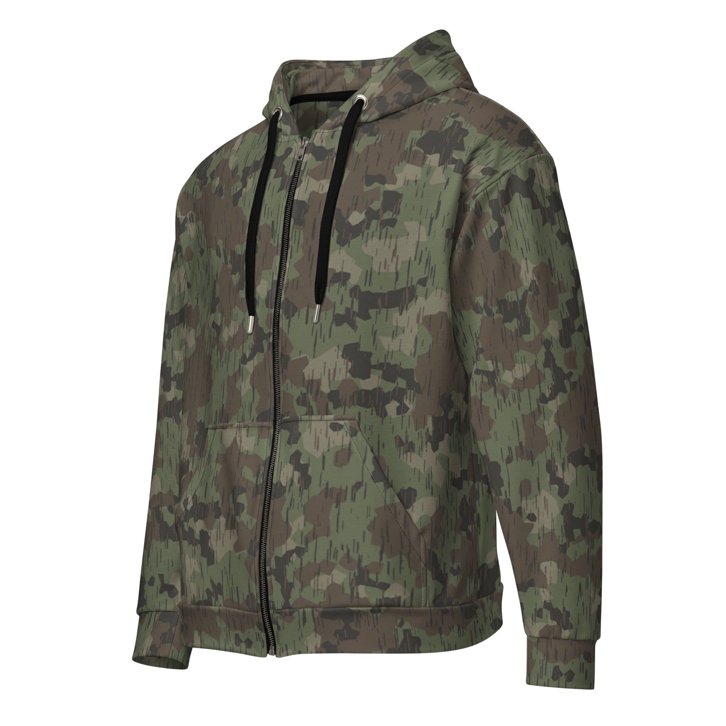 German Splittermuster Fractal Rain CAMO Unisex zip hoodie - Zip Hoodies