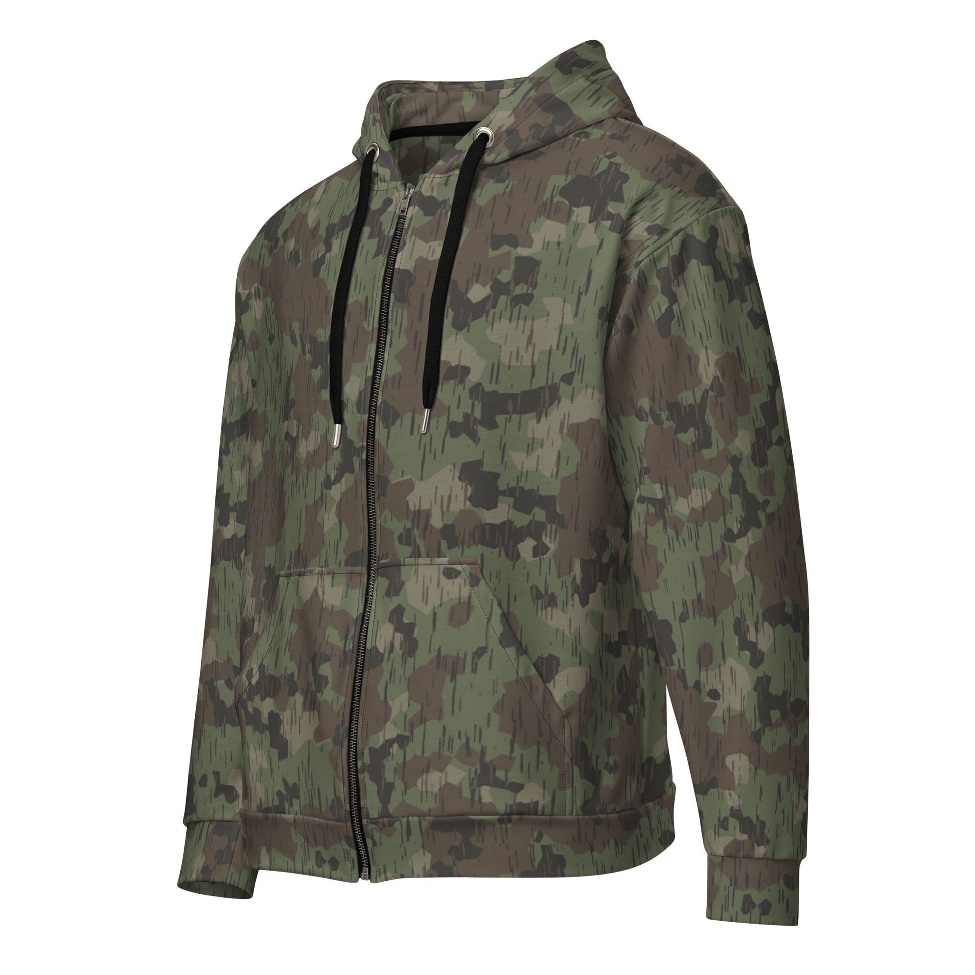 German Splittermuster Fractal Rain CAMO Unisex zip hoodie - Zip Hoodies