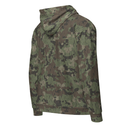 German Splittermuster Fractal Rain CAMO Unisex zip hoodie - Zip Hoodies