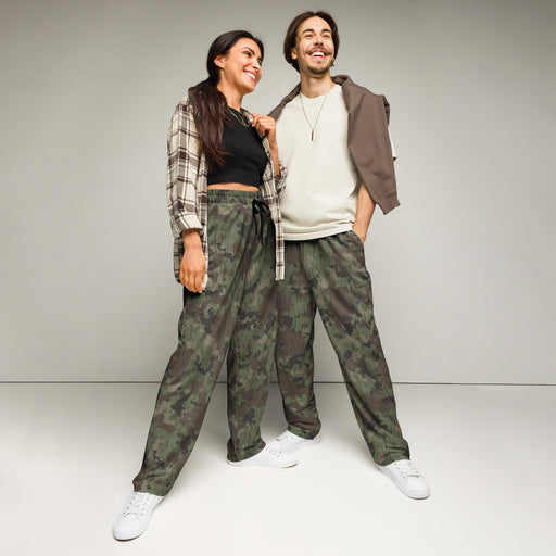 Splittermuster Fractal Rain CAMO Unisex Wide-Leg Joggers - 2XS