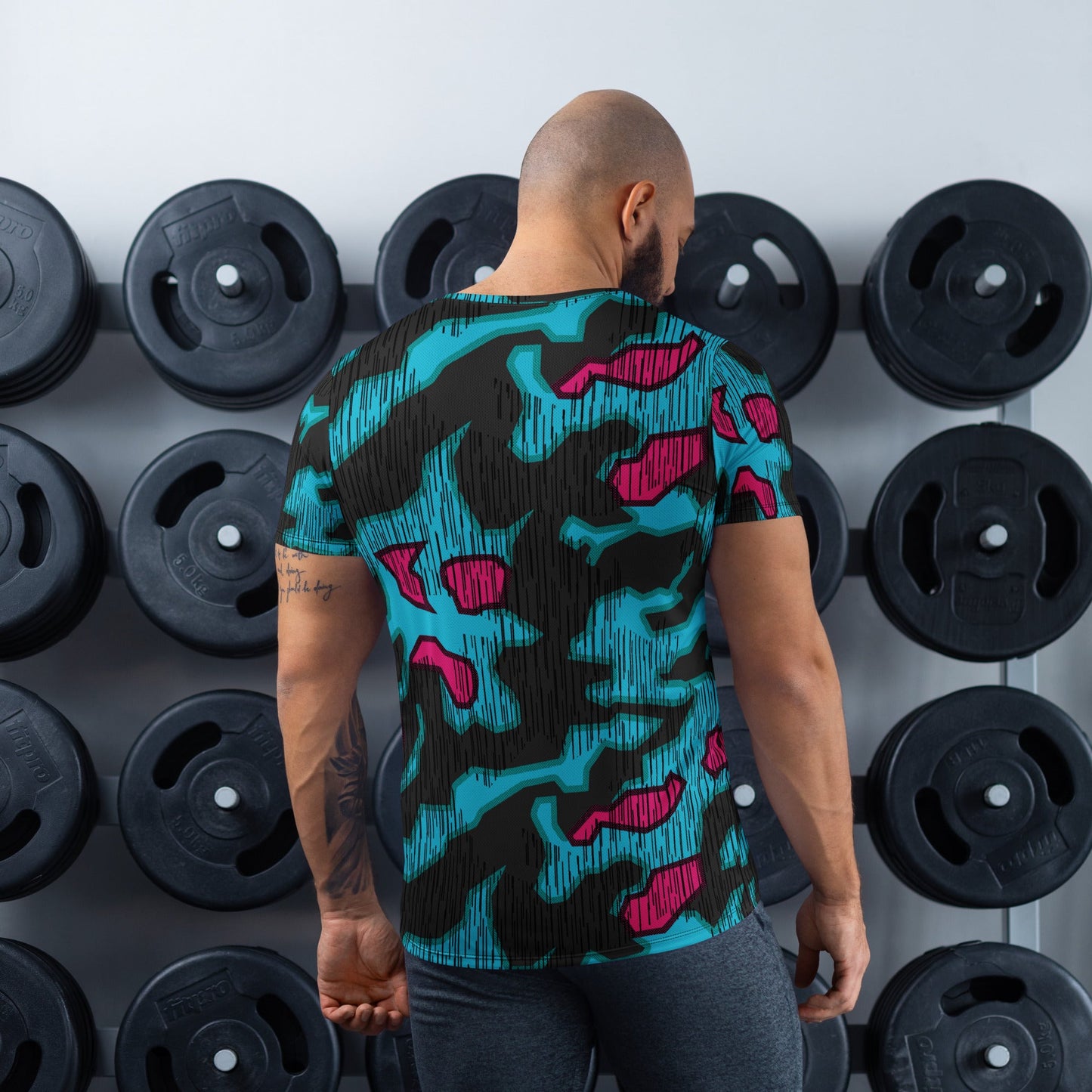 German Splittermuster Miami Urban CAMO Mens Athletic T-Shirt