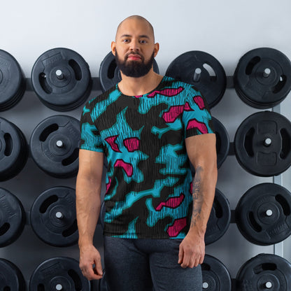 German Splittermuster Miami Urban CAMO Mens Athletic T-Shirt - XS