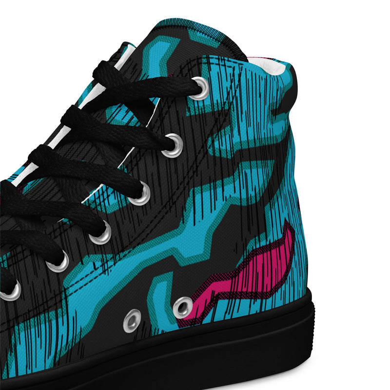 Splittermuster Miami Urban CAMO Mens High-Top Canvas Shoes