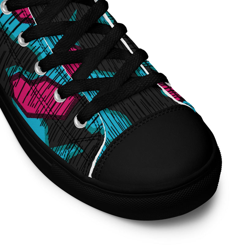 Splittermuster Miami Urban CAMO Mens High-Top Canvas Shoes