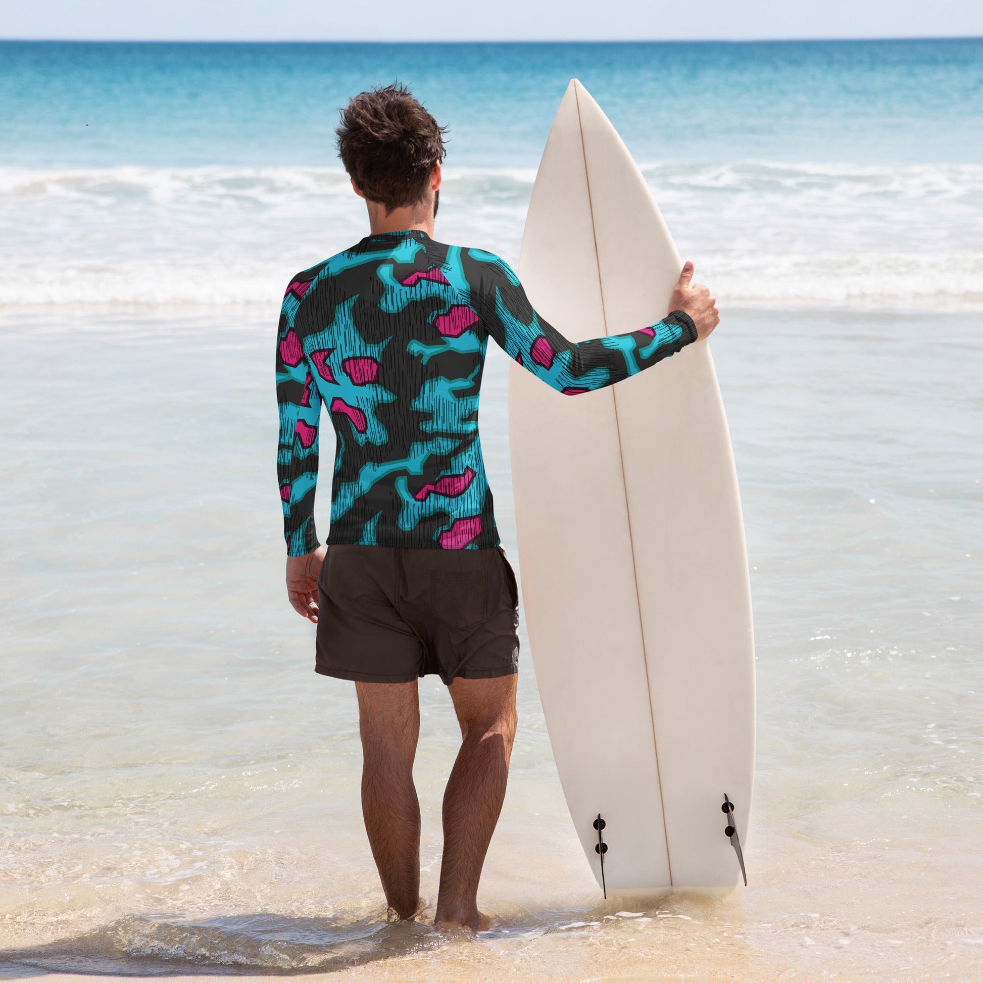 German Splittermuster Miami Urban CAMO Mens Long-Sleeve Rash Guard