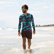 Splittermuster Miami Urban CAMO Mens Long-Sleeve Rash Guard - XS