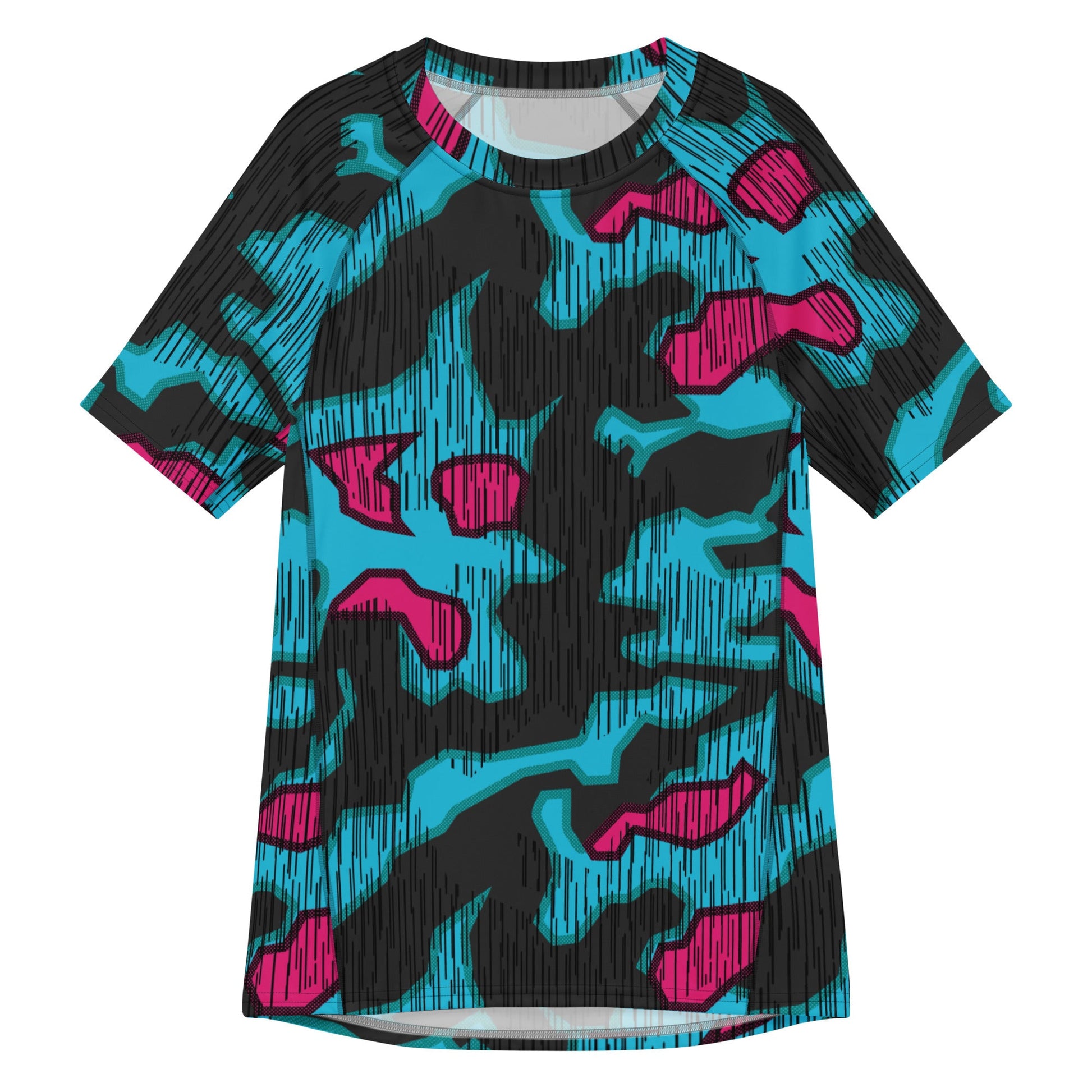 German Splittermuster Miami Urban CAMO Mens Short-Sleeve Rash Guard - 2XS - Short-sleeve Guards