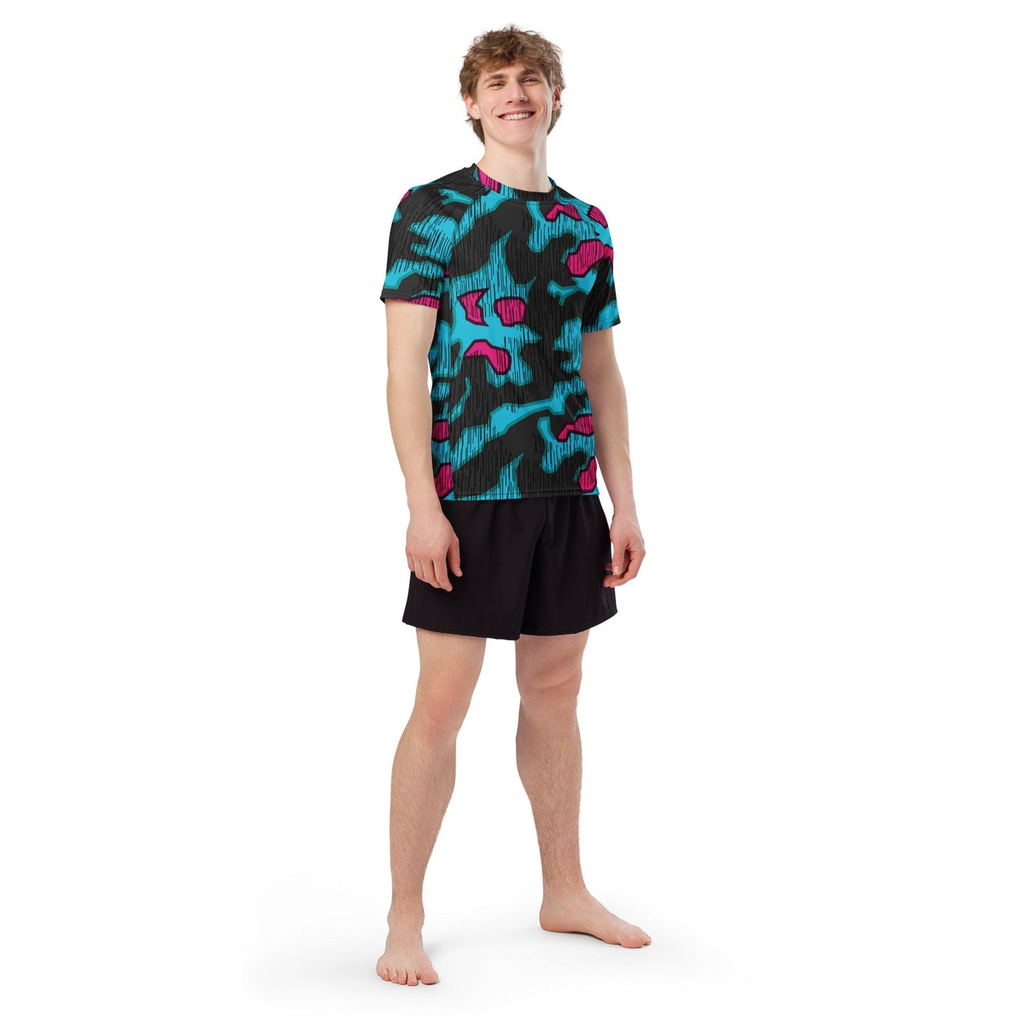 German Splittermuster Miami Urban CAMO Mens Short-Sleeve Rash Guard - Short-sleeve Guards