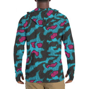 Splittermuster Miami Urban CAMO Mens Sunscreen Sports Hoodie With Thumb Holes