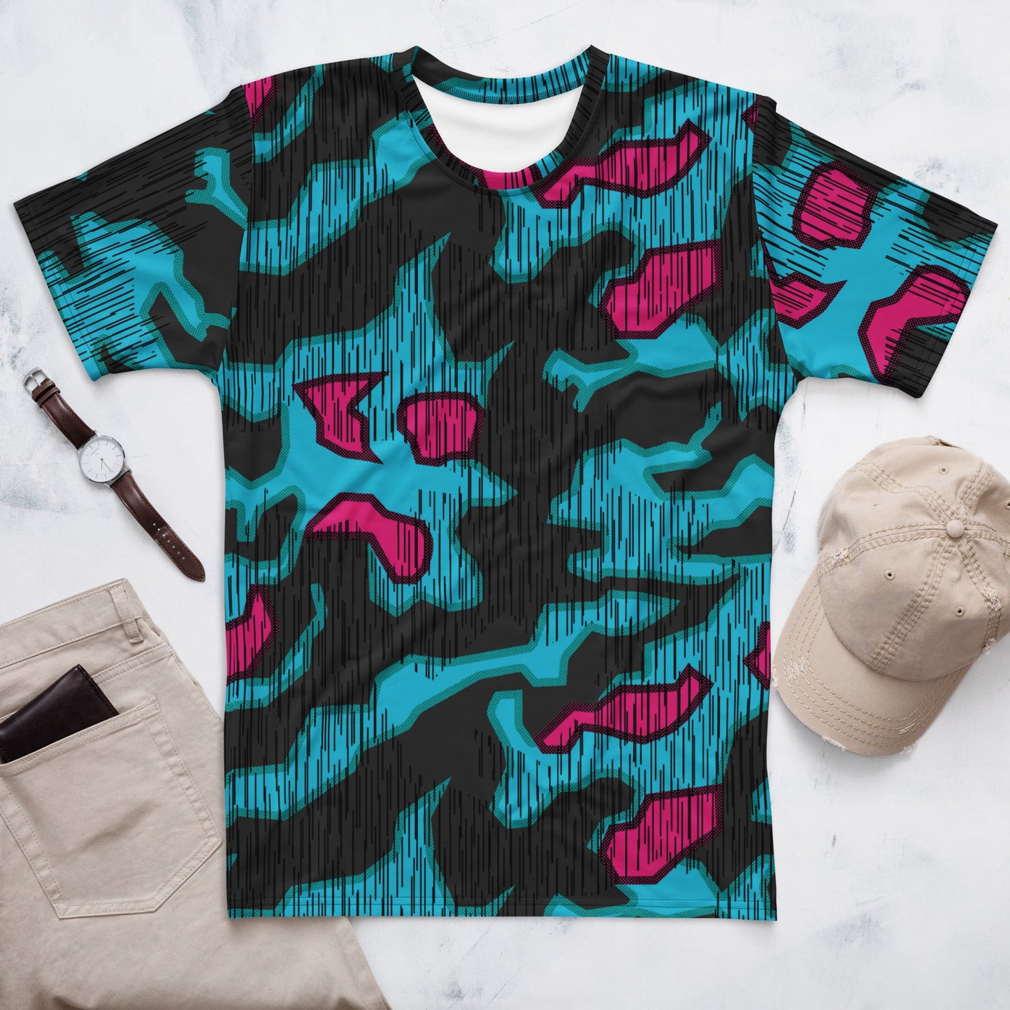 German Splittermuster Miami Urban CAMO Mens T-Shirt - XS
