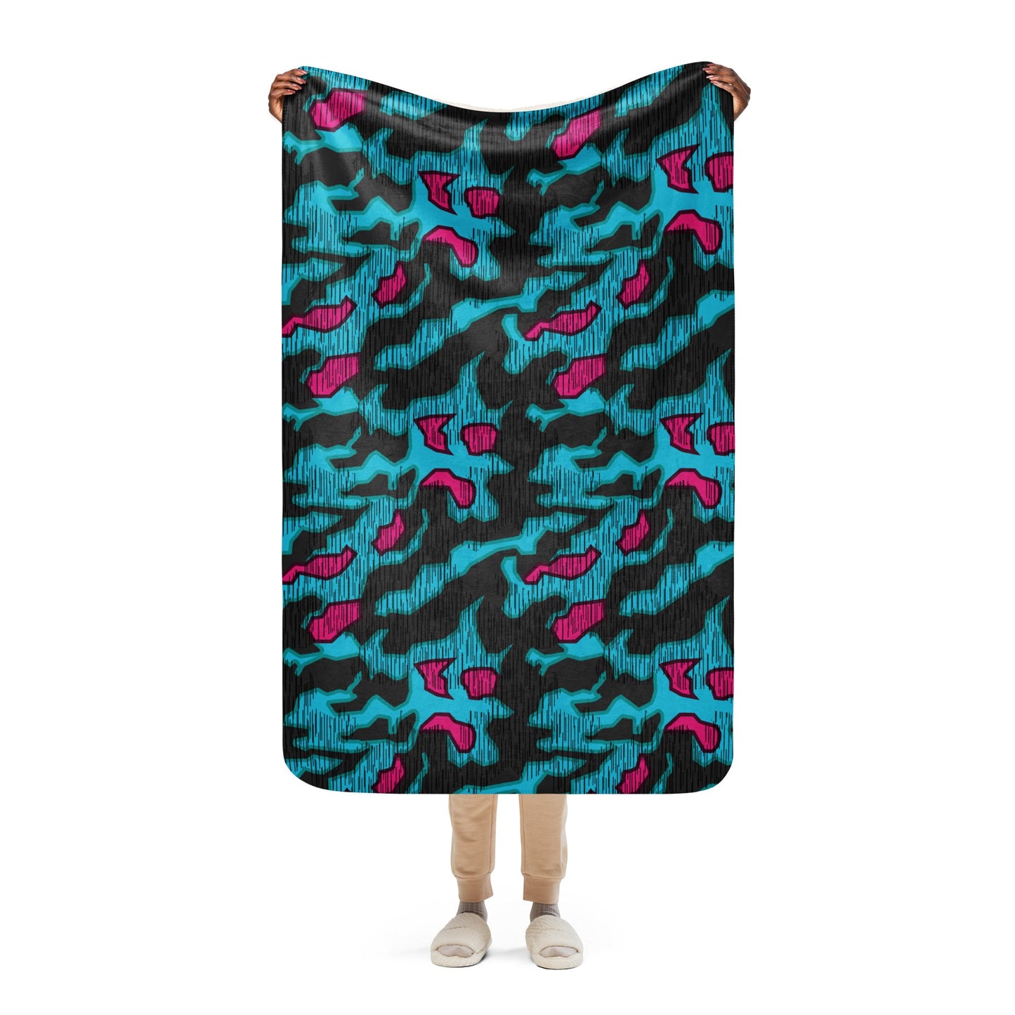 German Splittermuster Miami Urban CAMO Sherpa blanket - 37″×57″ - Blanket