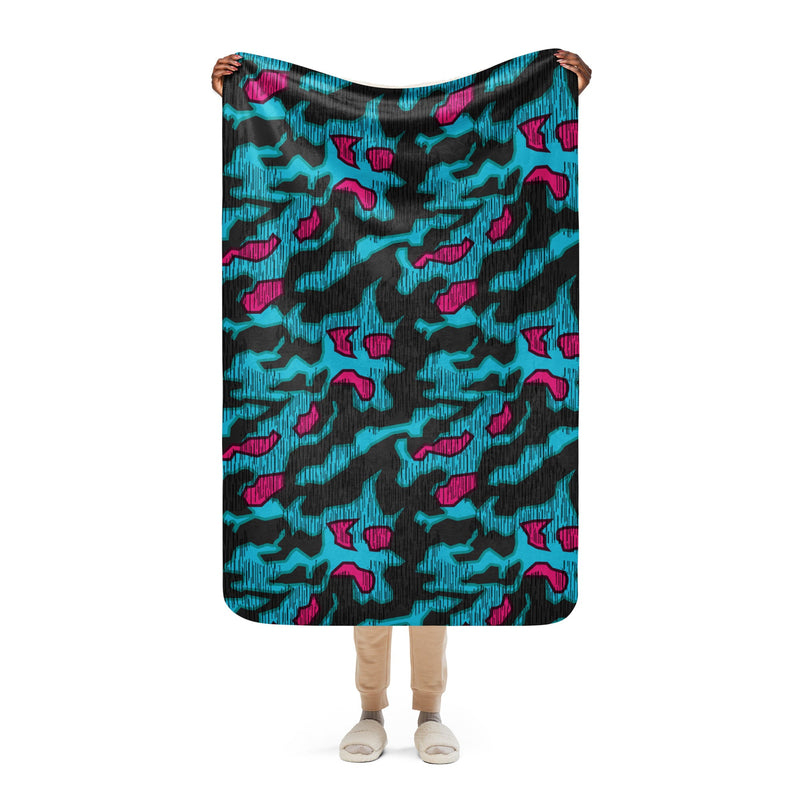 Splittermuster Miami Urban CAMO Sherpa Blanket - 37″×57″