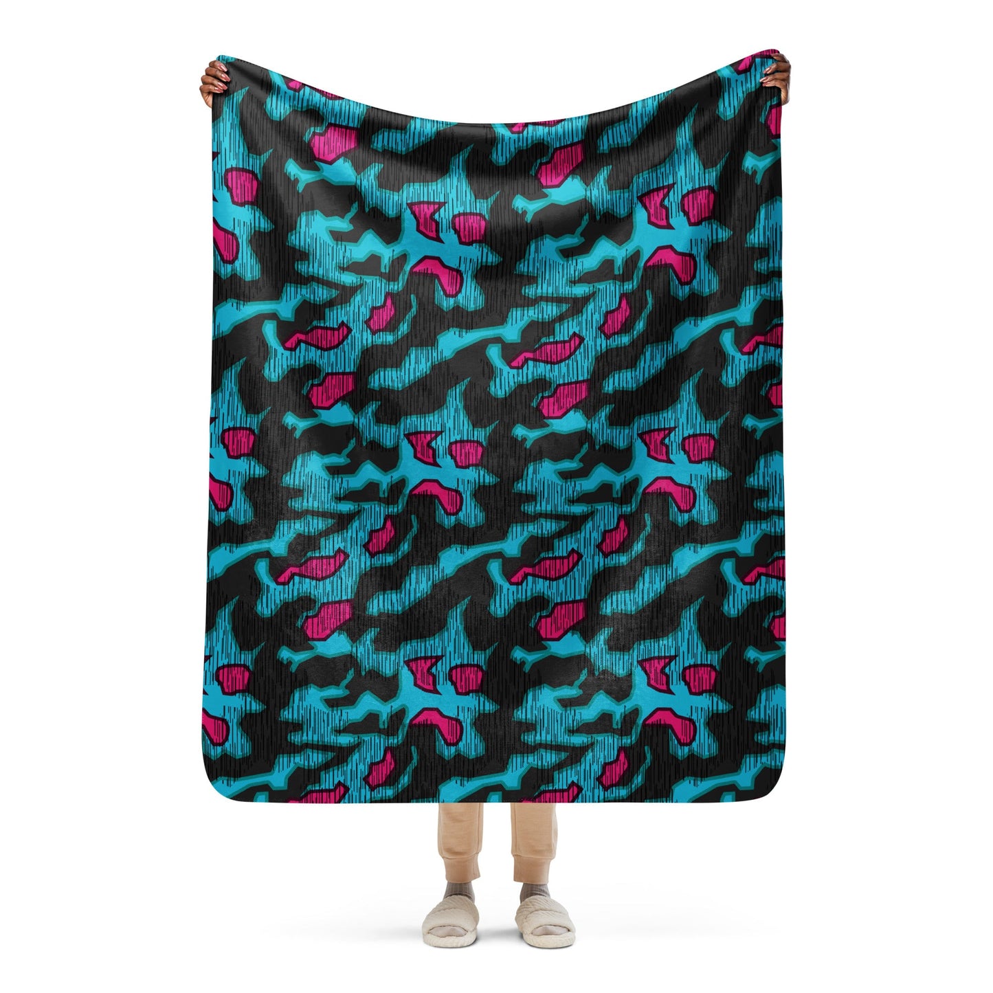 German Splittermuster Miami Urban CAMO Sherpa blanket - 50″×60″ - Blanket