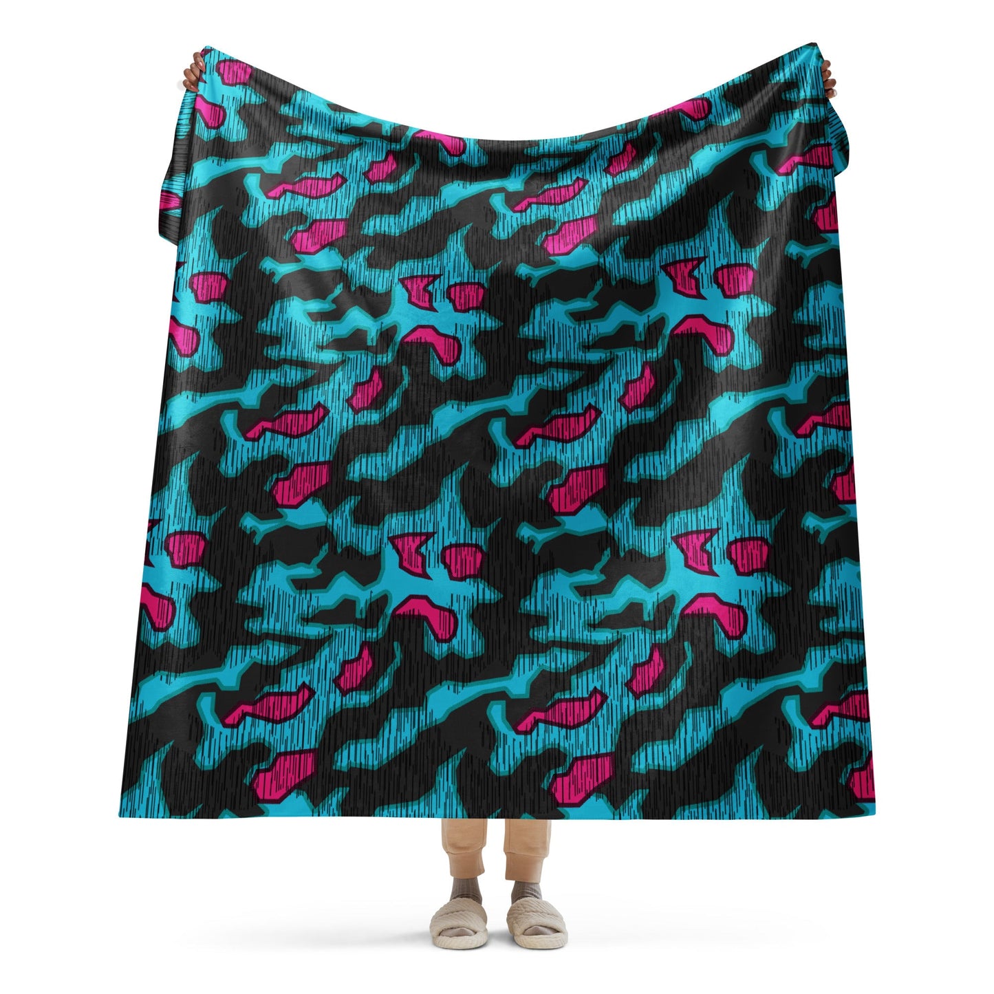 German Splittermuster Miami Urban CAMO Sherpa blanket - 60″×80″ - Blanket