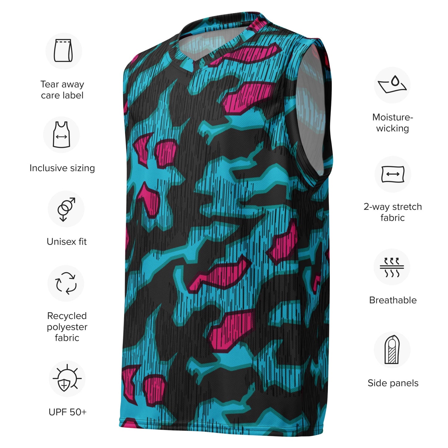 German Splittermuster Miami Urban CAMO unisex basketball jersey - Basketball Jerseys