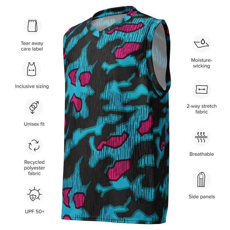 Splittermuster Miami Urban CAMO Unisex Basketball Jersey