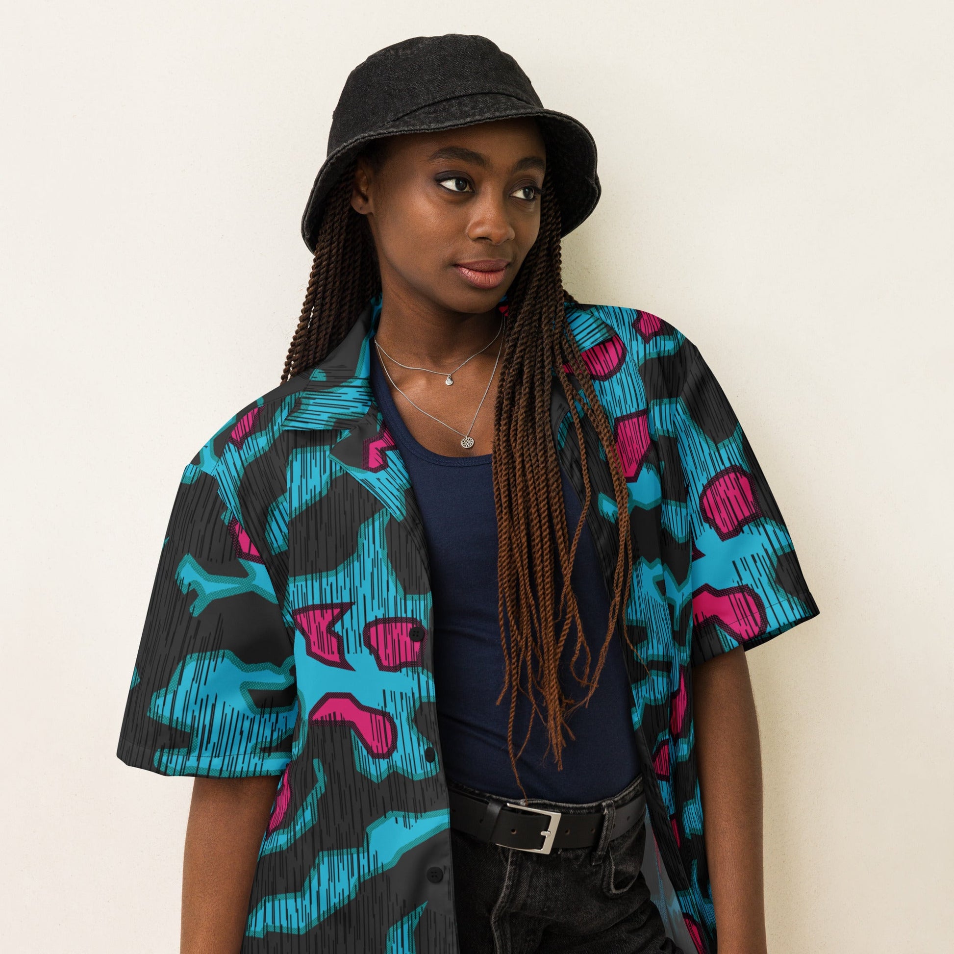 German Splittermuster Miami Urban CAMO Unisex button shirt - Button Shirts