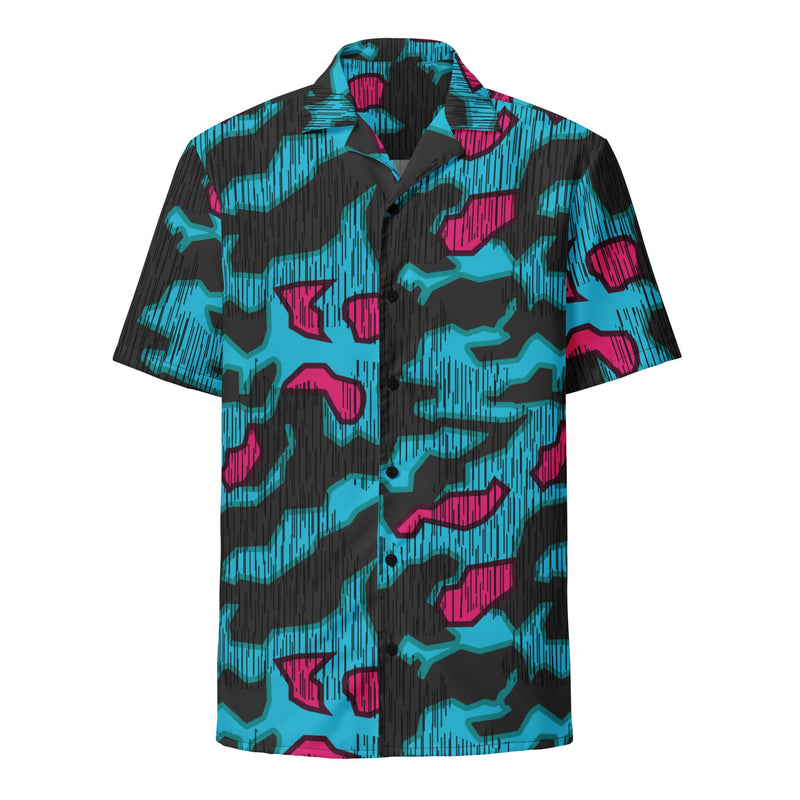 Splittermuster Miami Urban CAMO Unisex Short-Sleeve Button Shirt