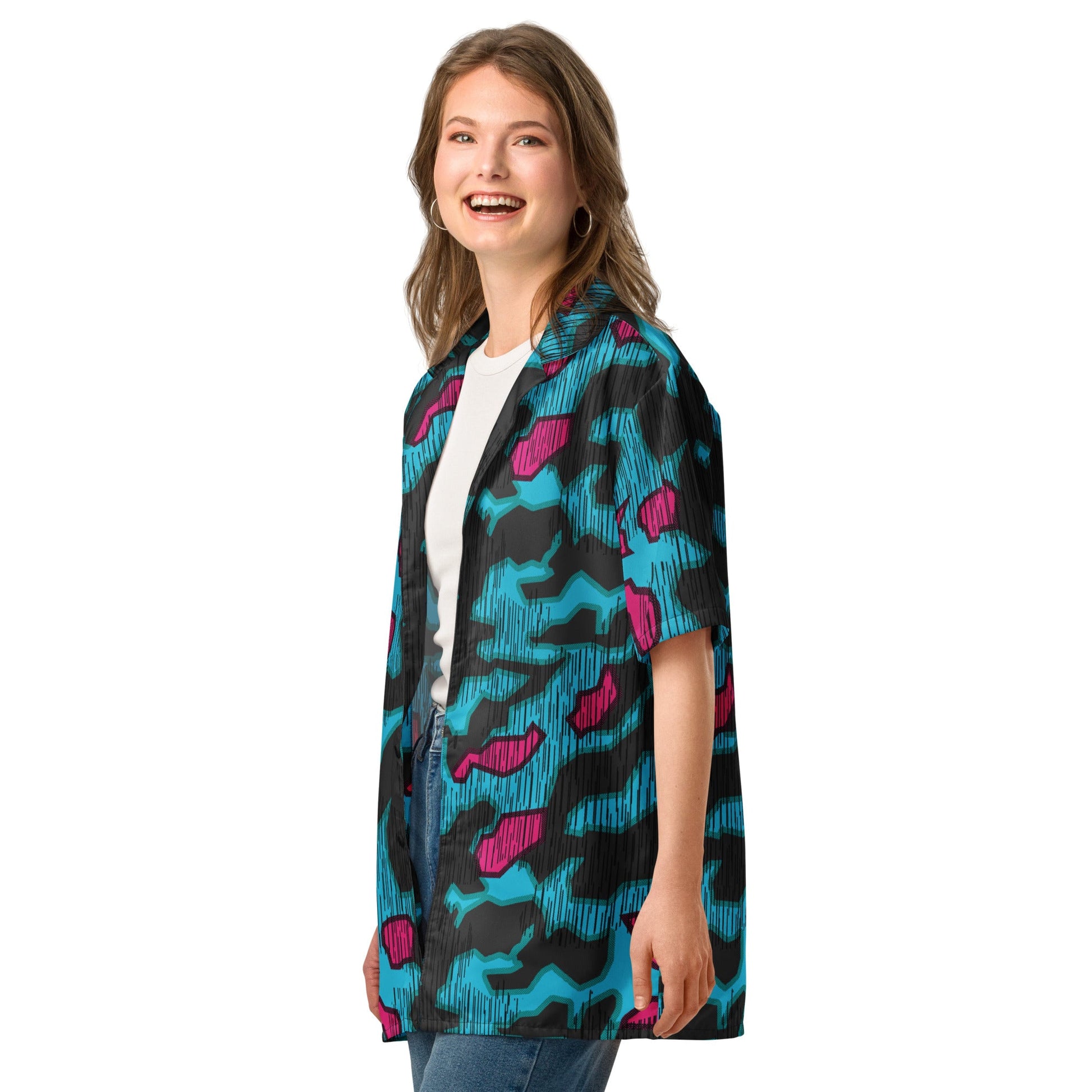 German Splittermuster Miami Urban CAMO Unisex button shirt - Button Shirts