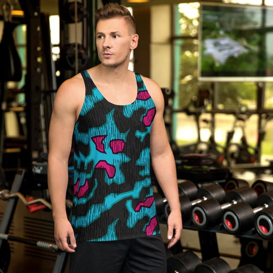 German Splittermuster Miami Urban CAMO Unisex Tank Top - XS - Tops