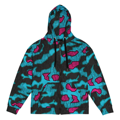 German Splittermuster Miami Urban CAMO Unisex Zip Hoodie - 2XS