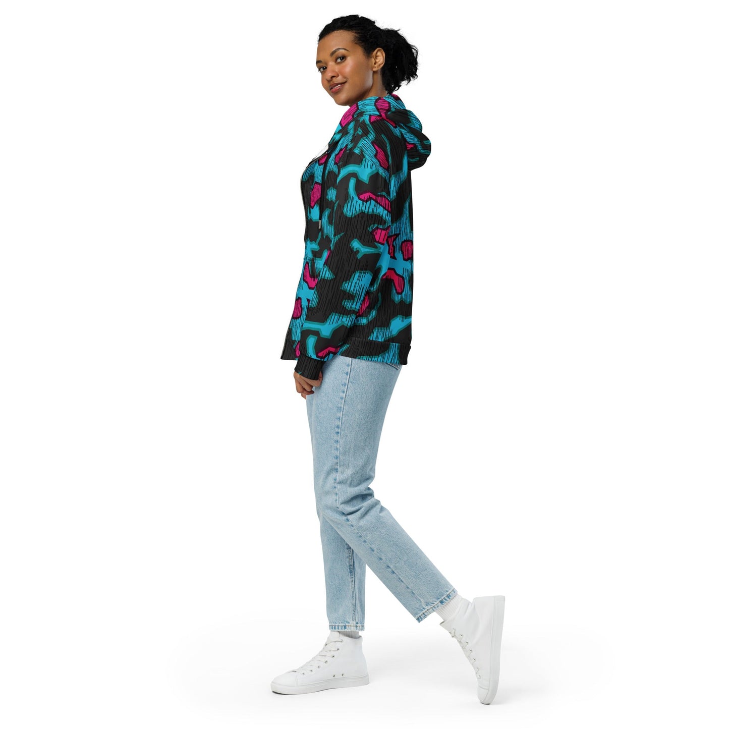 German Splittermuster Miami Urban CAMO Unisex Zip Hoodie