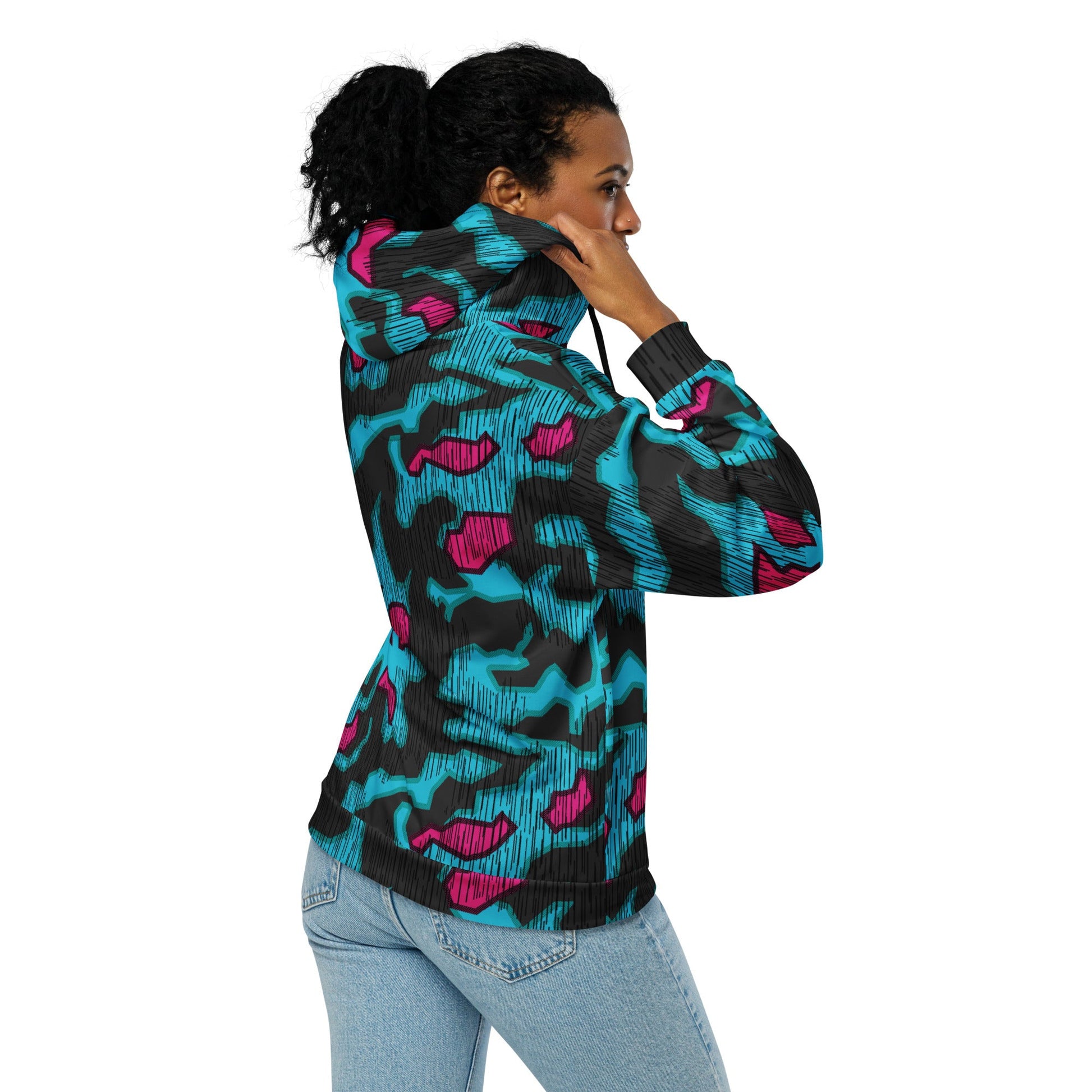German Splittermuster Miami Urban CAMO Unisex Zip Hoodie