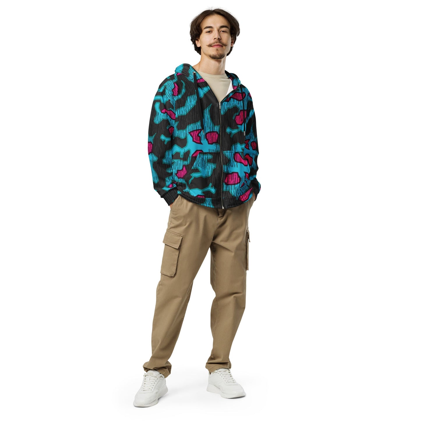 German Splittermuster Miami Urban CAMO Unisex Zip Hoodie