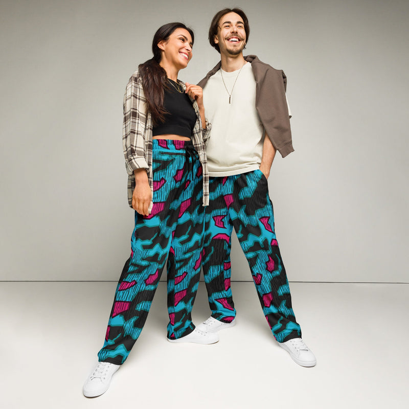 Splittermuster Miami Urban CAMO Unisex Wide-Leg Joggers - 2XS