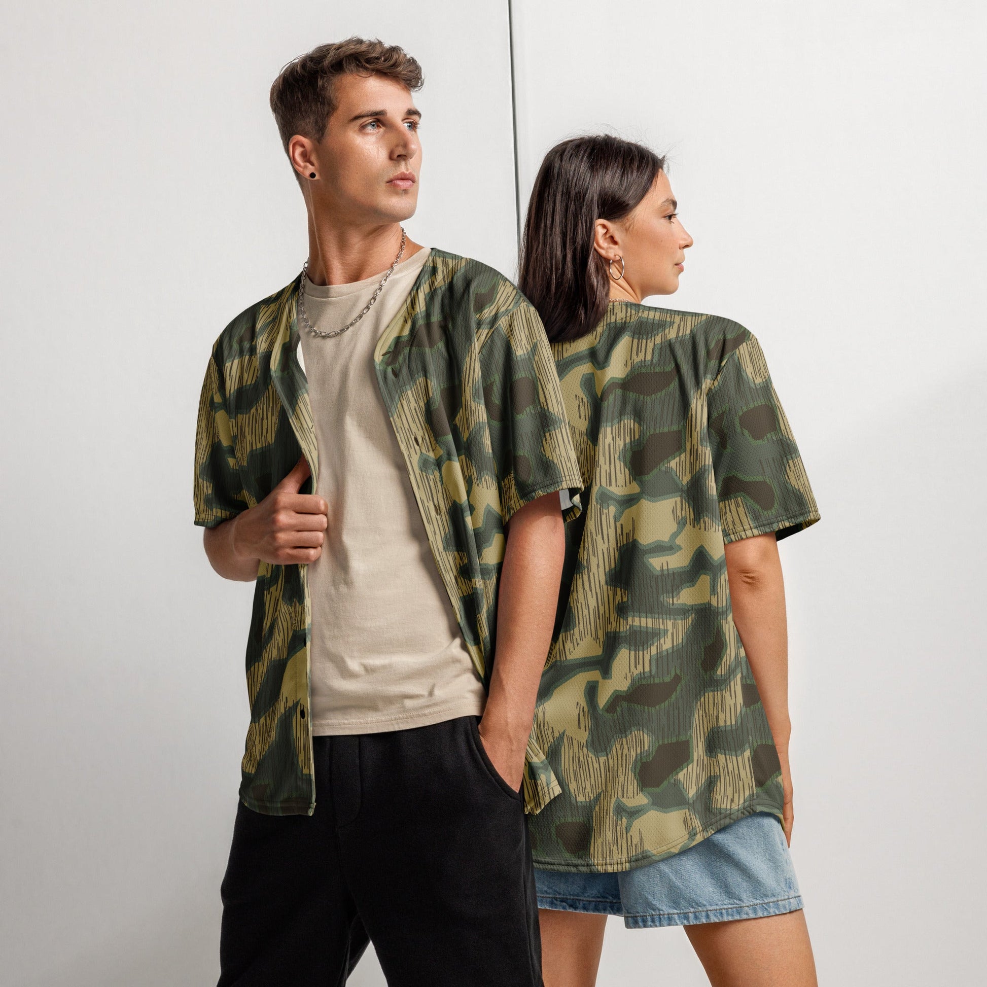 German Splittermuster Multi-terrain CAMO baseball jersey - 2XS - Baseball Jerseys
