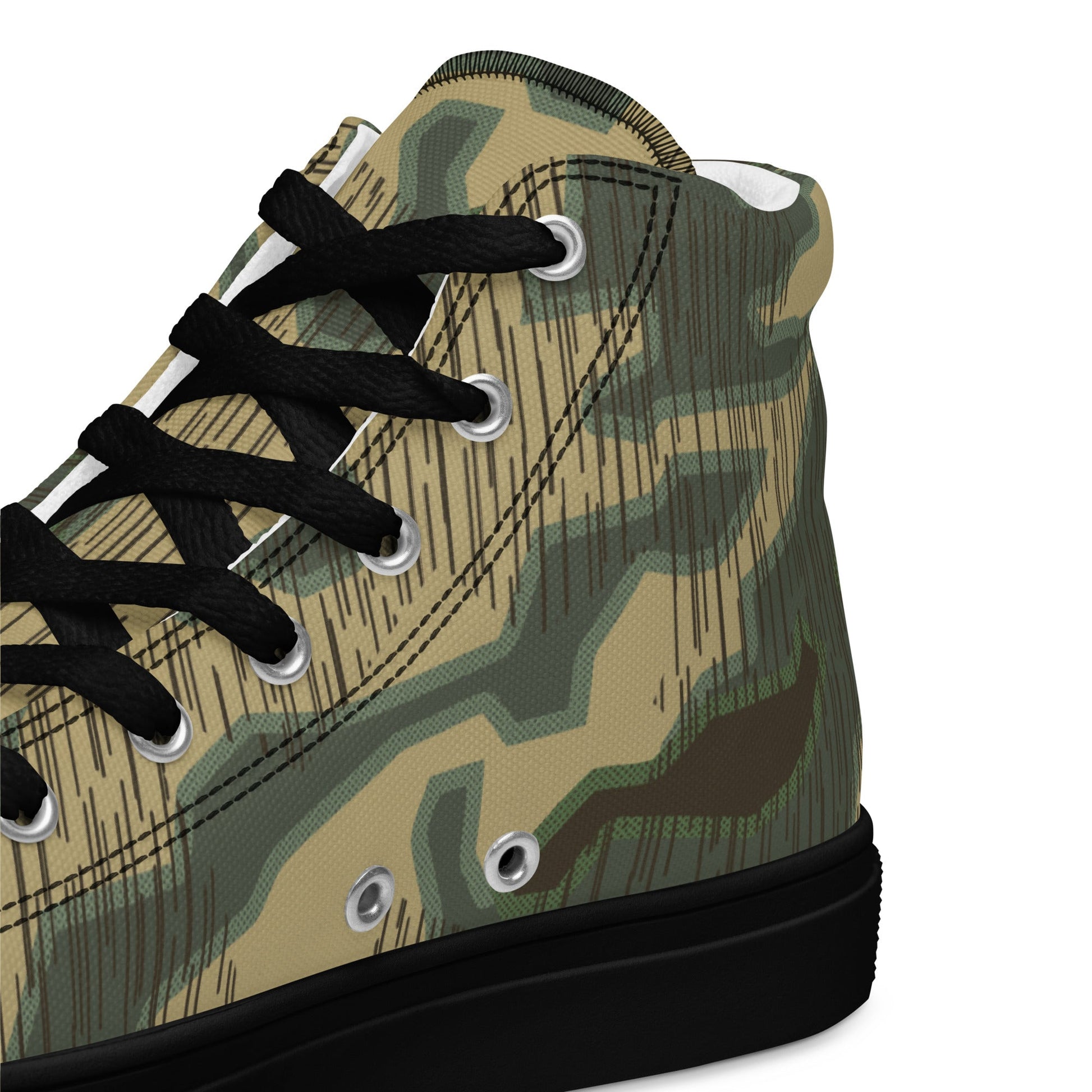 German Splittermuster Multi-terrain CAMO Mens high top canvas shoes - High Top Canvas Shoes