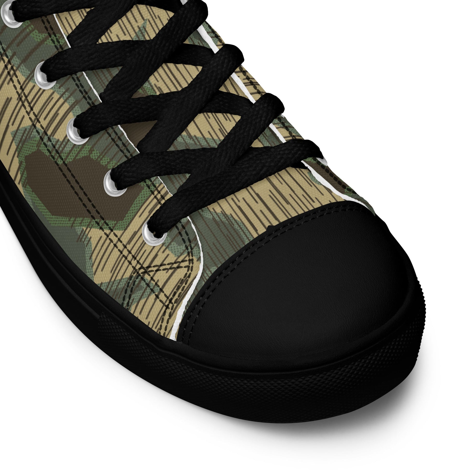 German Splittermuster Multi-terrain CAMO Mens high top canvas shoes - High Top Canvas Shoes