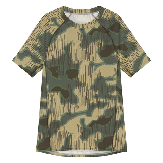 German Splittermuster Multi-terrain CAMO Mens Short-Sleeve Rash Guard - 2XS - Short-sleeve Guards