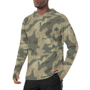 Splittermuster Multi-terrain CAMO Mens Sunscreen Sports Hoodie With Thumb Holes - S / White