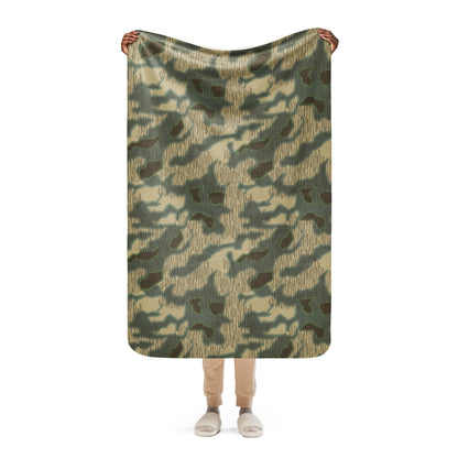 German Splittermuster Multi-terrain CAMO Sherpa Blanket - 37″×57″