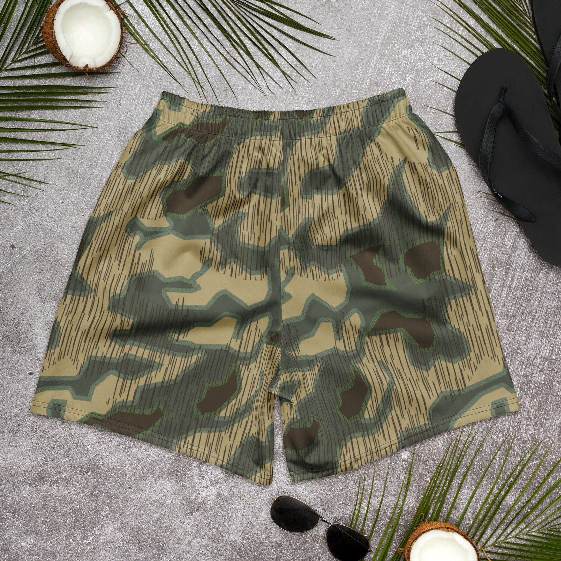 German Splittermuster Multi-terrain CAMO Unisex Athletic Long Shorts